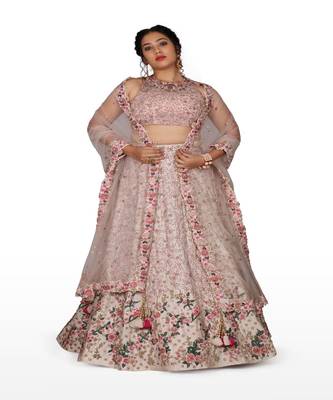 Pink Hand Work Silk Ethnic 1