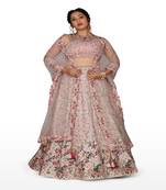 Pink Hand Work Silk Ethnic