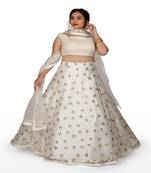 White Hand Work Chikankari Ethnic With Blouse