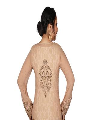 Brown Hand Work Georgette Ethnic 2