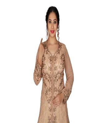 Brown Hand Work Georgette Ethnic 3
