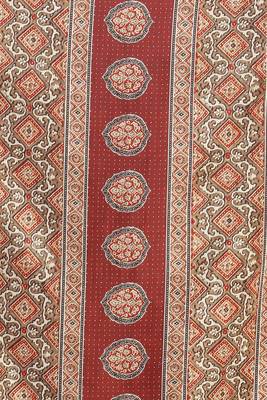Beige printed tussar silk saree with blouse 3