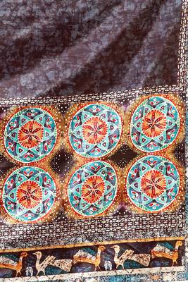 Coffee printed tussar silk saree with blouse 3