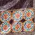 Coffee printed tussar silk saree with blouse