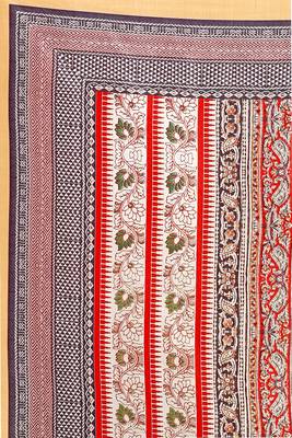 Multicolor printed tussar silk saree with blouse 3