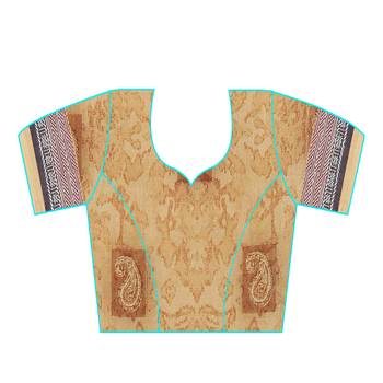 Multicolor printed tussar silk saree with blouse 4