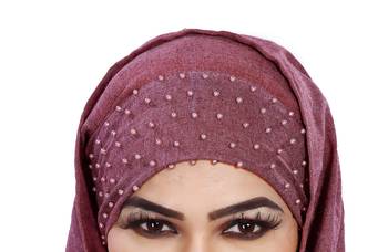 Women Viscose Cotton Instant Moti Patta Pearl Work Scarf Hijab 3