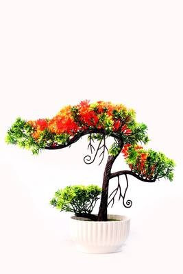 Bonsai Artificial Plant Plastic Flower Basket 1