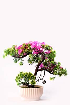 Bonsai Artificial Plant Plastic Flower Basket 1