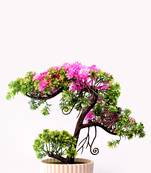 Bonsai Artificial Plant Plastic Flower Basket