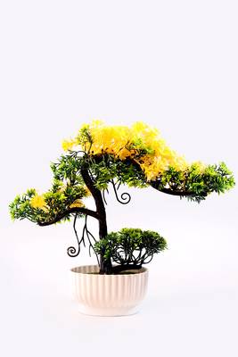 Bonsai Artificial Plant Plastic Flower Basket 1