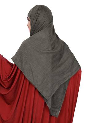 Women Viscose Cotton Instant Moti Patta Pearl Work Scarf Hijab 5