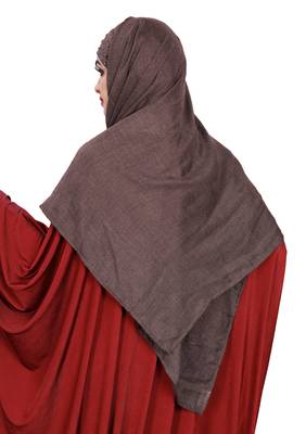 Women Viscose Cotton Instant Moti Patta Pearl Work Scarf Hijab 5