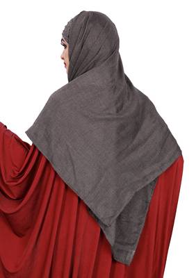Women Viscose Cotton Instant Moti Patta Pearl Work Scarf Hijab 5