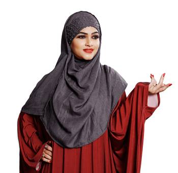 Women Viscose Cotton Instant Moti Patta Pearl Work Scarf Hijab 5