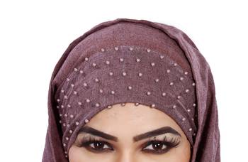 Women Viscose Cotton Instant Moti Patta Pearl Work Scarf Hijab 3