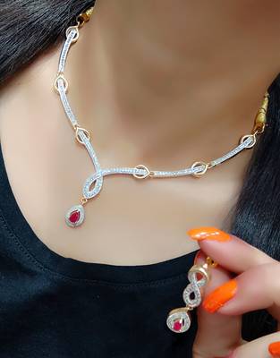 Red cubic zirconia jewellery 1