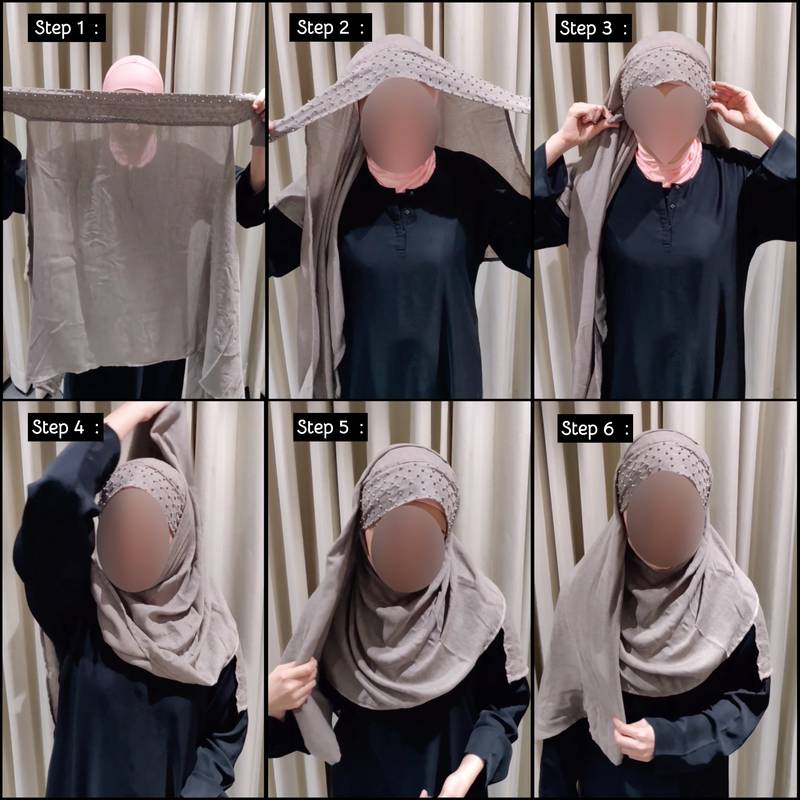 Women Viscose Cotton Pearl Work Scarf Hijab