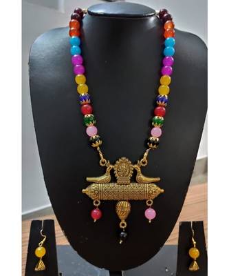 Multicolour Colur Agate Necklace Set 1