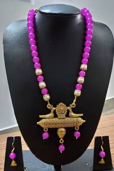 Purple Colour Agate Necklace Set
