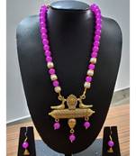 Purple Colour Agate Necklace Set