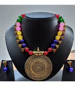 Multi Colour Agate Necklace Set
