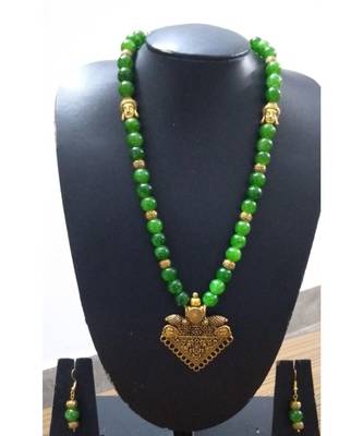Green Agate Necklace Set 1