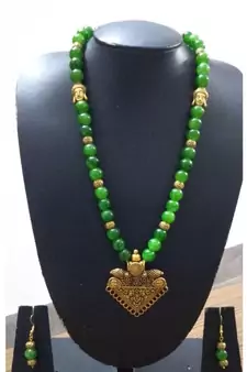 Green Agate Necklace Set