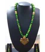 Green Agate Necklace Set