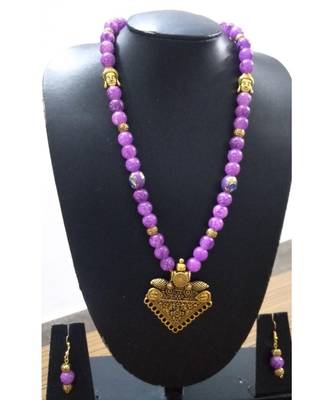 Blue Agate Necklace Set 1
