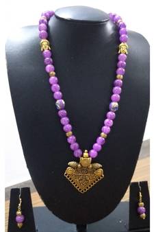 Blue Agate Necklace Set