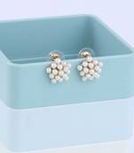 Party Wear Stylish Pearl Stud Earring For Women Girl