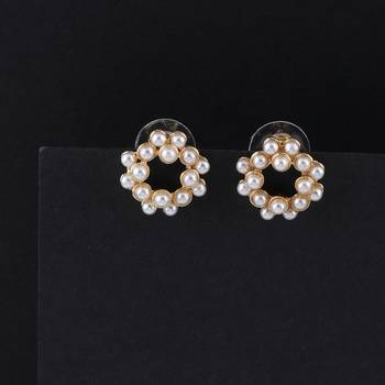 Party Wear Stylish Pearl Stud Earring For Women Girl 2