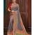 Beautiful blue red banarasi bandhej fusion saree with blouse  From