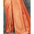 Bright orange woven kanjivaram saree with blouse