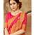 Hot pink woven kanjivaram saree with blouse