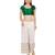 Women's Green Cotton Silk Round Neck Solid Readymade Saree Blouse