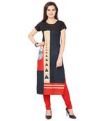 Red American Crepe Kurti