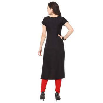Red American Crepe Kurti 2