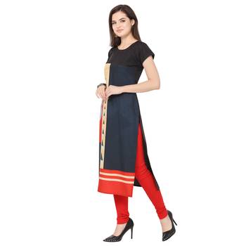 Red American Crepe Kurti 3