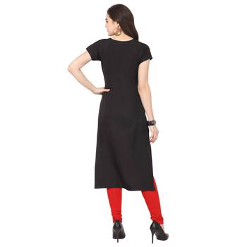 Red American Crepe Kurti 2