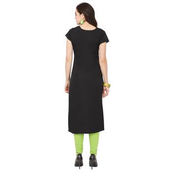 Green American Crepe Kurti 2