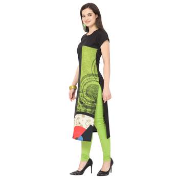 Green American Crepe Kurti 3