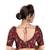 Women's Dark Maroon Velvet Embroidered Casual Wear Readymade Saree Blouse