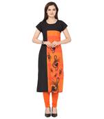 Orange American Crepe Kurti