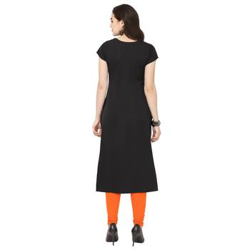 Orange American Crepe Kurti 2