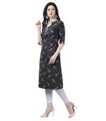 Dark Grey Lafer Cotton Kurti