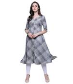 Grey Twill Rayon Kurti