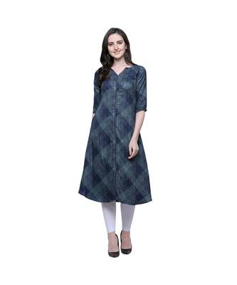 Green Twill Rayon Kurti 1