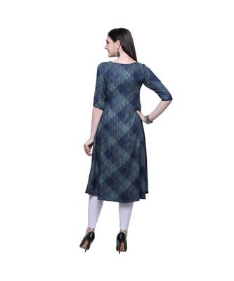 Green Twill Rayon Kurti 3